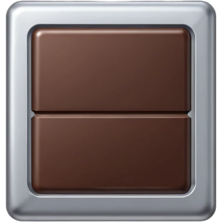 a tablet of dark chocolate with half aluminium emoji