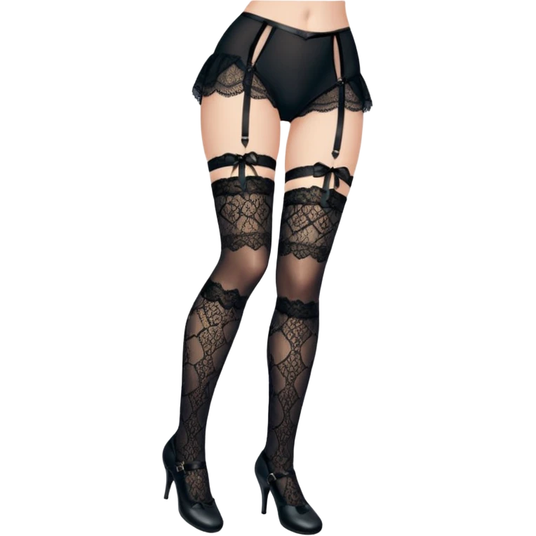 Lacey thigh high with garter belt emoji