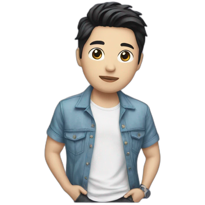 jackson wang with shirt emoji