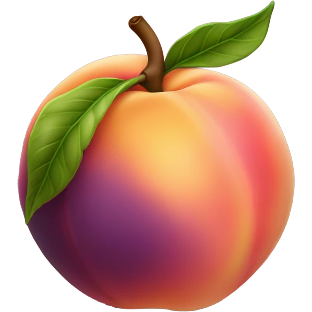 peach with half of a eggplant in the indent emoji