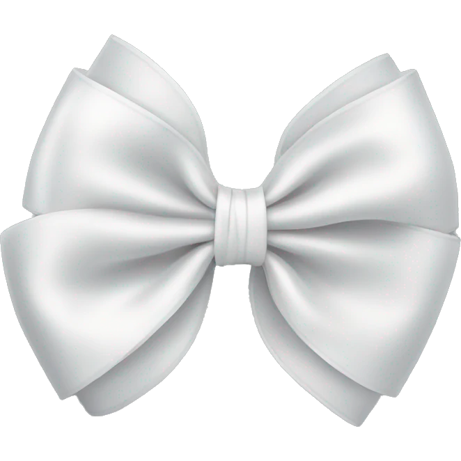 silky white bow ￼ emoji