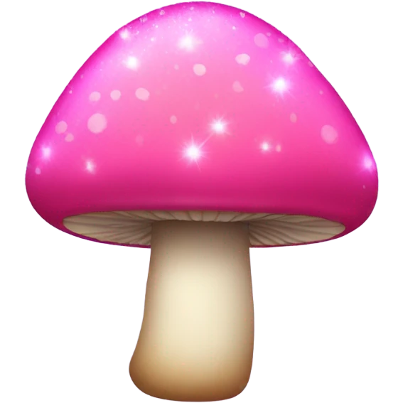 Pink mushroom with glitter  emoji