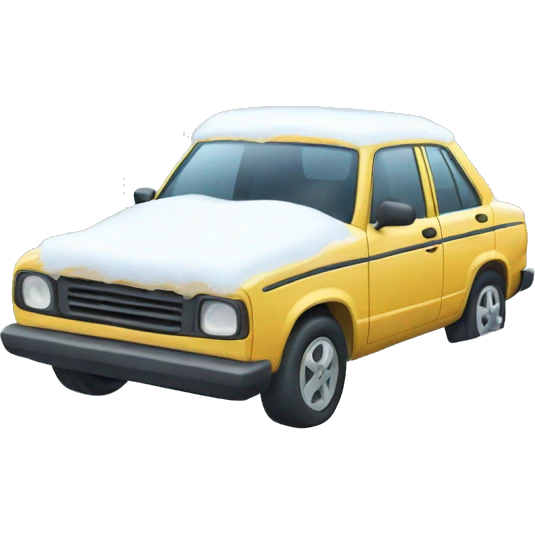 snowy car emoji