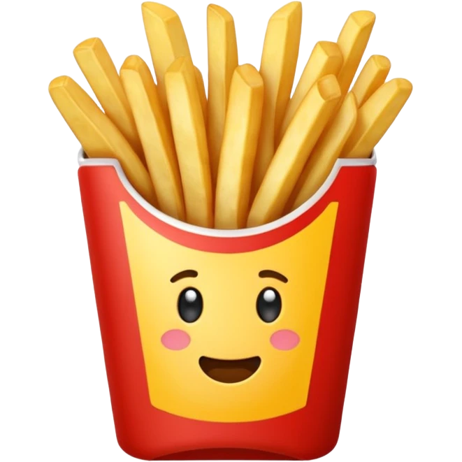 French fries without any smiley on it emoji