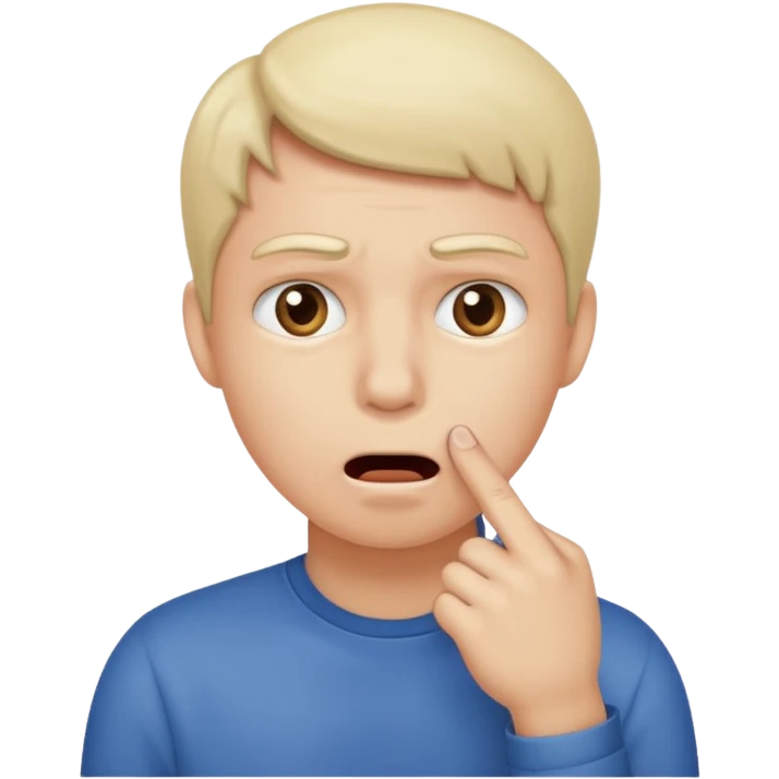 Emoji mordiéndose el dedo emoji