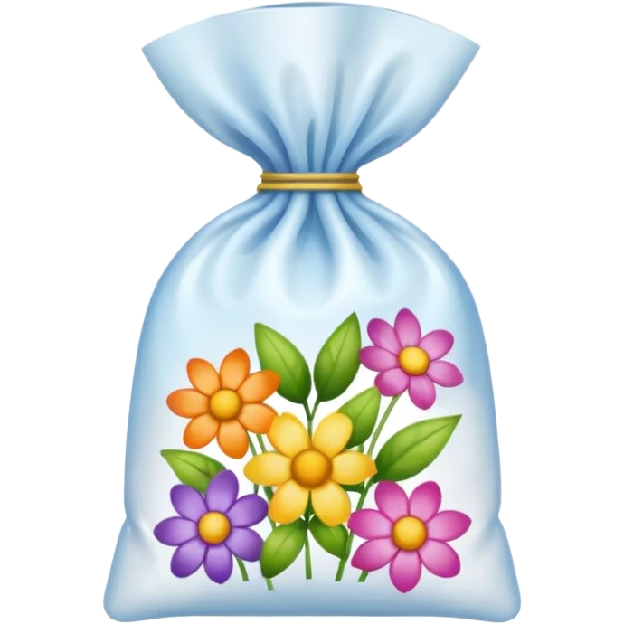 sac plastique noué et gonflé pour tamponner la peinture et créer de magnifiques fleurs colorées. emoji