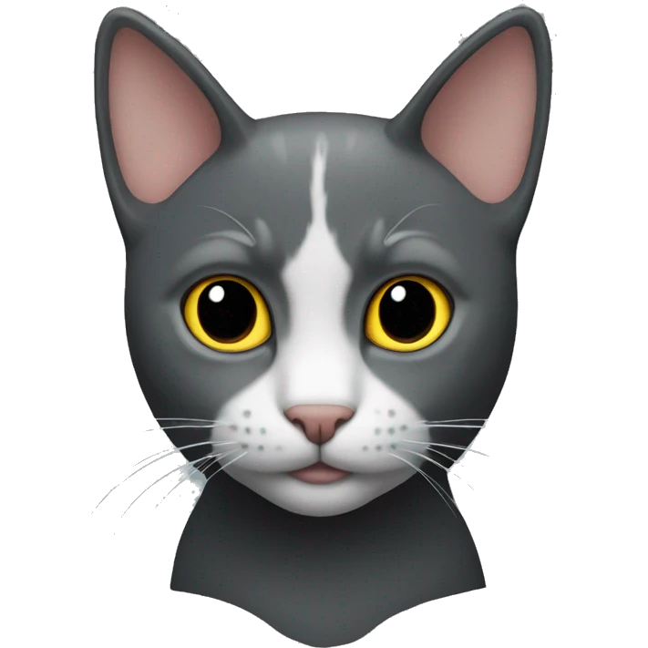 cat cat dark gray emoji
