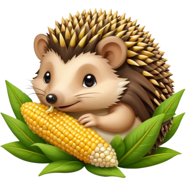 hedgehog eating corn emoji