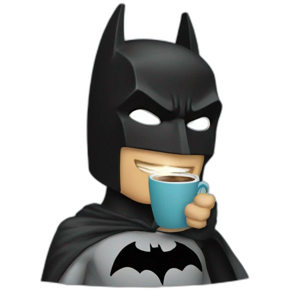 Batman drinking coffee emoji
