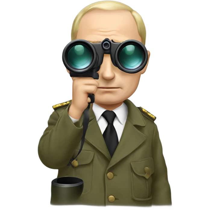 Putin with binoculars emoji
