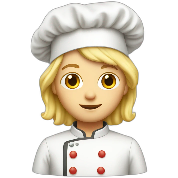 German chef with blonde hair hat emoji