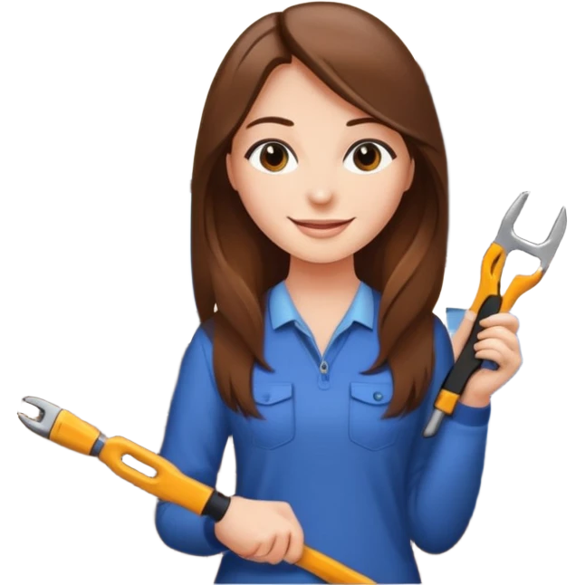 beautiful girl with long brown hair constructing new lounge room area with flat screen tv and couch emoji