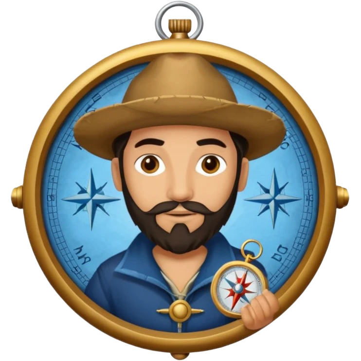 Magellan with compas emoji