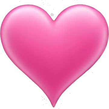 A pink heart  emoji