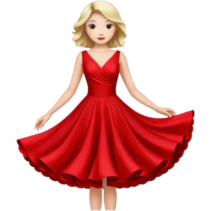 Woman Twirl occasion circle dress emoji