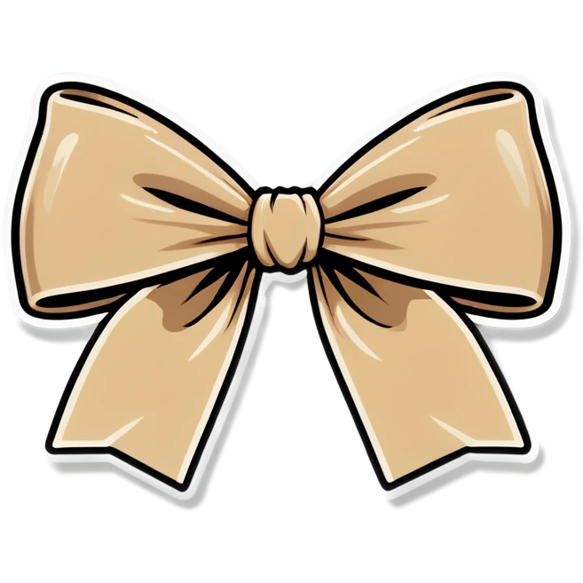 Beige bow emoji