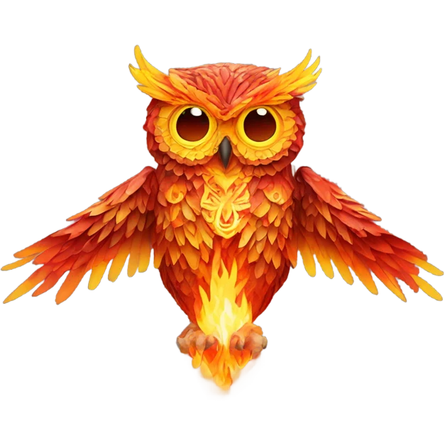 Burning man owl emoji
