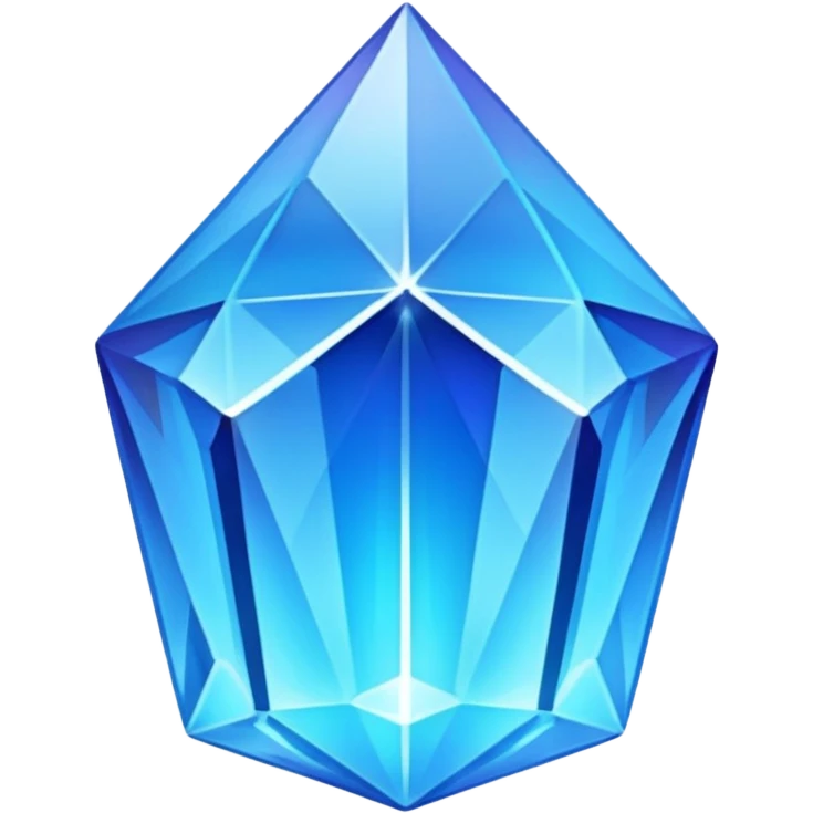 Long blue glowing crystal  emoji