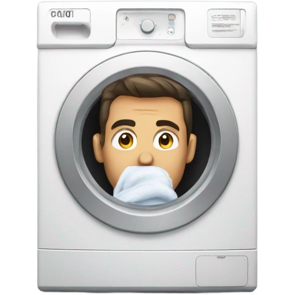 Man stuck in washing machine emoji