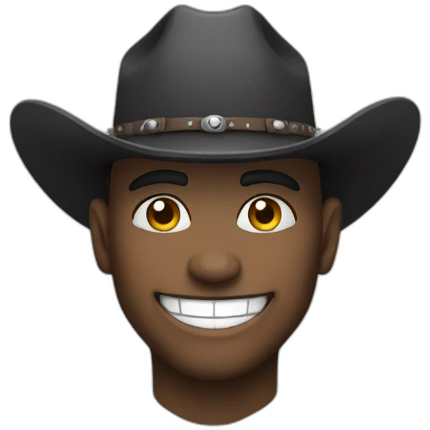 creepy smile cowboy emoji