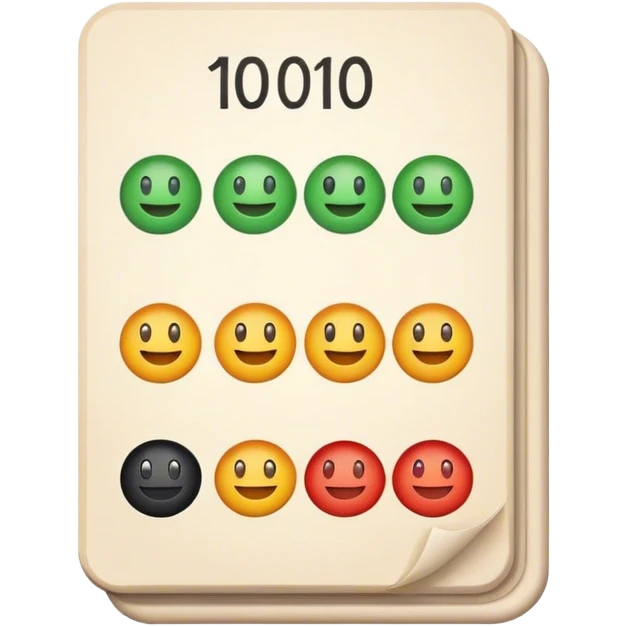 10/10 score card emoji