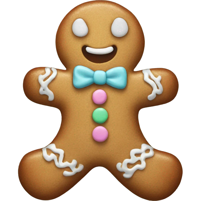 Pastel gingerbread man emoji