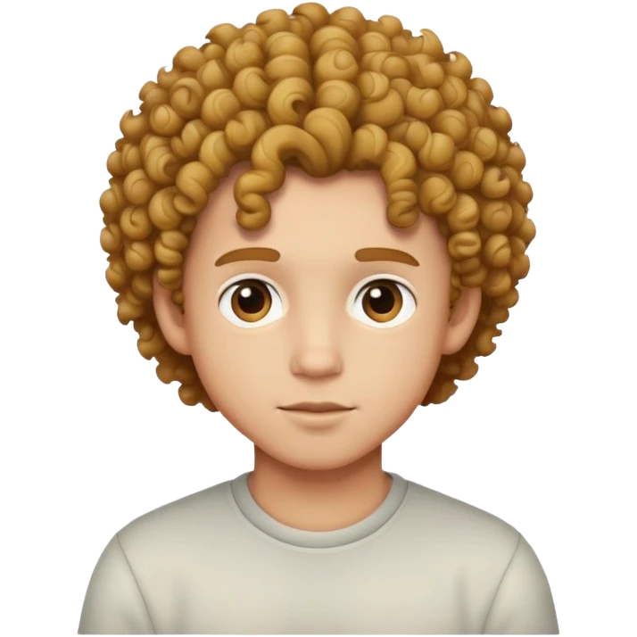 Boy curly hair emoji