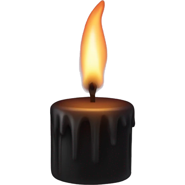 Black flame candle emoji