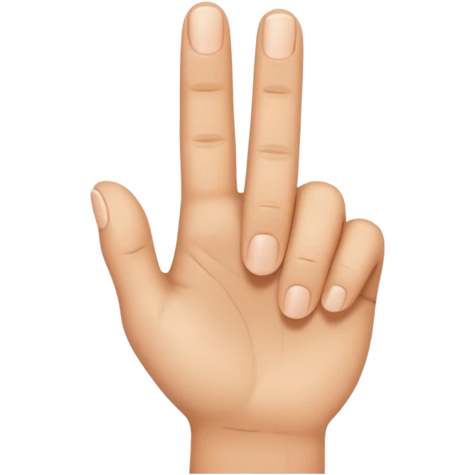 اصبع البنصر موجه نحو الأمام emoji