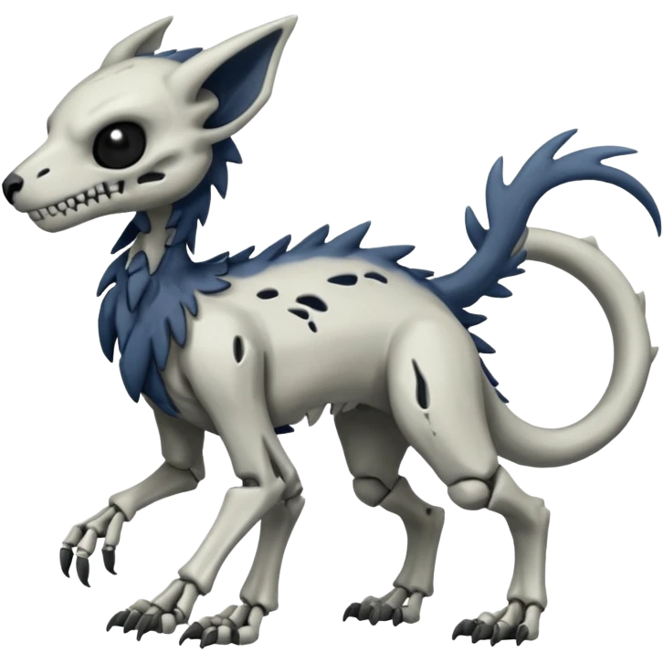 Eldritch Spooky Scary Skeletal Linoone-Absol-Trico-Hybrid (Full body) emoji