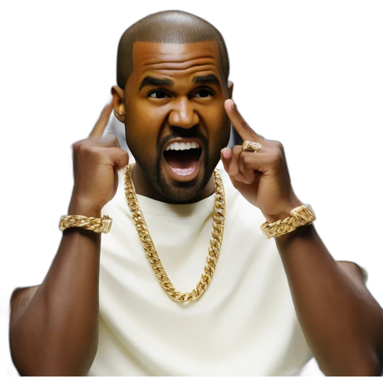 Kanye West screaming emoji