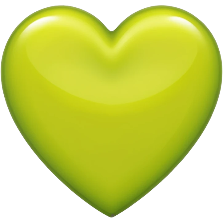 chartreuse colored heart  emoji
