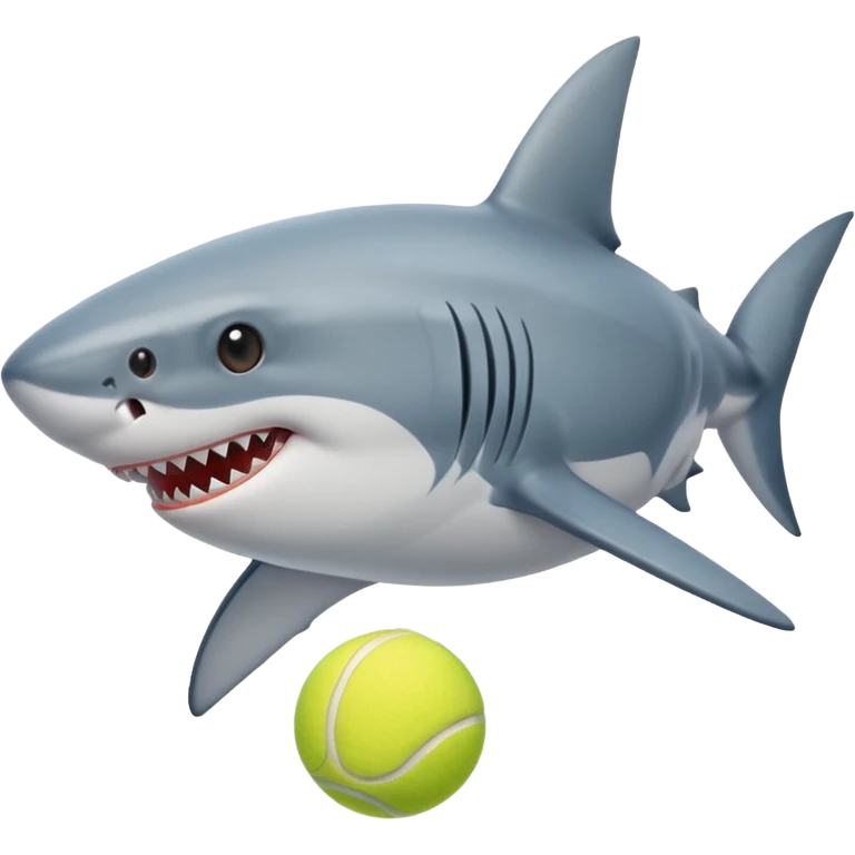 Shark with tennis emoji