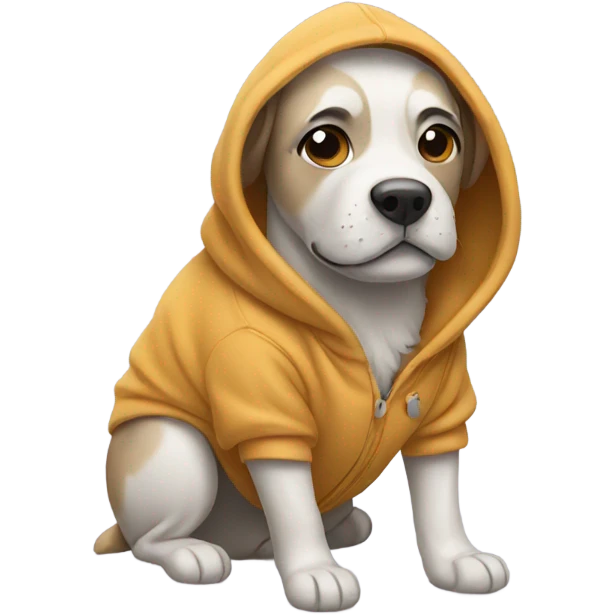 dog wearing hoodie emoji