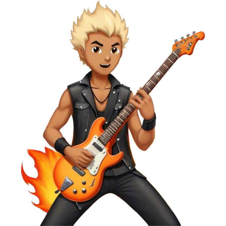 Icon for Metal Music: Manowar performing live, with powerful imagery of the band on stage, electric guitars, drums, and heavy metal energy. The background features a fiery stage and intense lights, reflecting the epic atmosphere of their concert. Transparent background. emoji