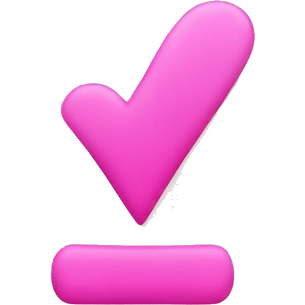 pink checkmark emoji