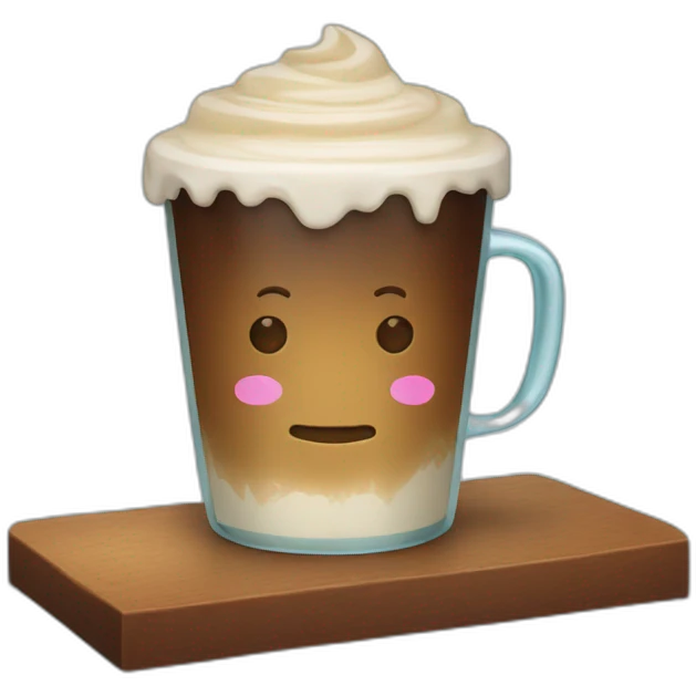 coffee in an ice block cup emoji