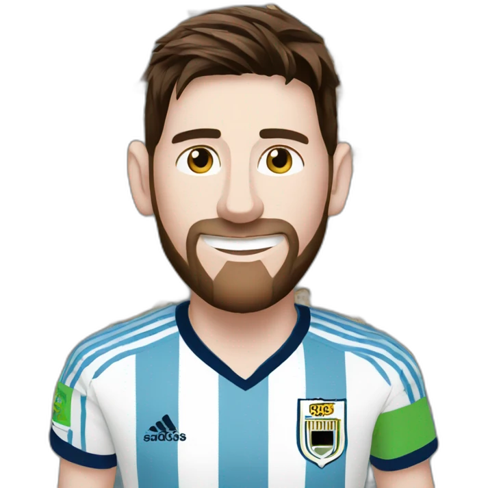 Messi and world cup emoji