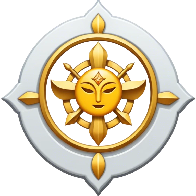 sanctified emblem white emoji