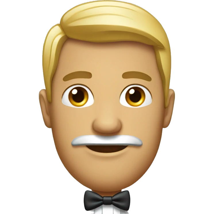 man with bow tie on his head emoji