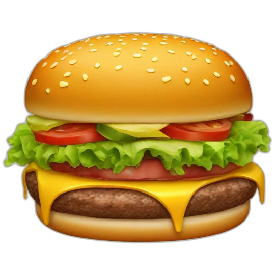 big hamburger with 5 steak emoji