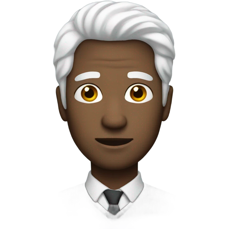 man with white hair emoji
