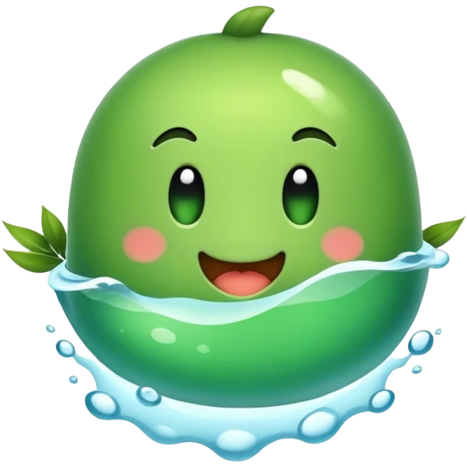 вытянутый огурец с брызгами emoji