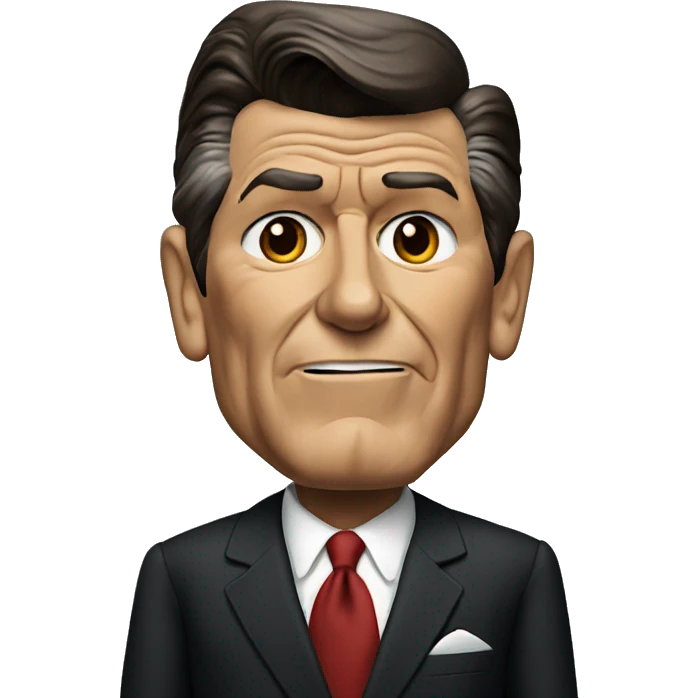 Ronald Reagan serious emoji