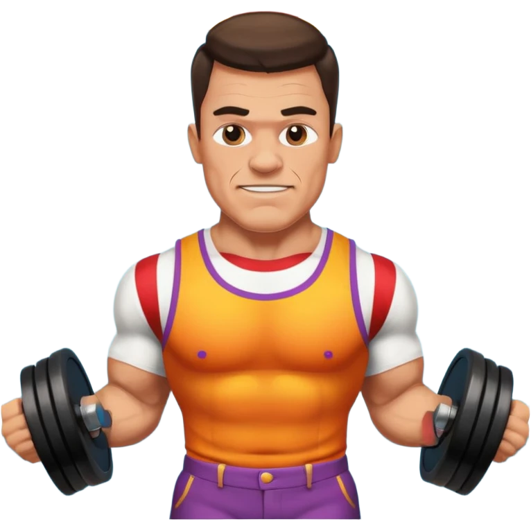 Strongman with Weights in circus emoji