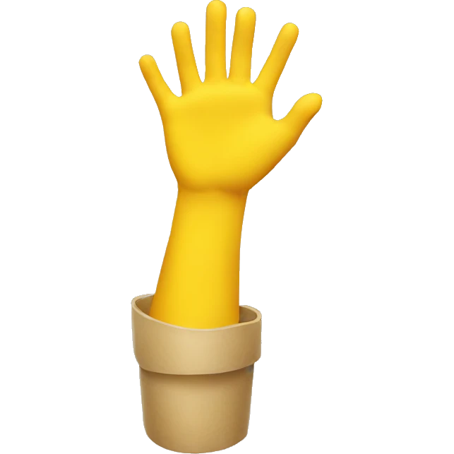 yellow hand emoji