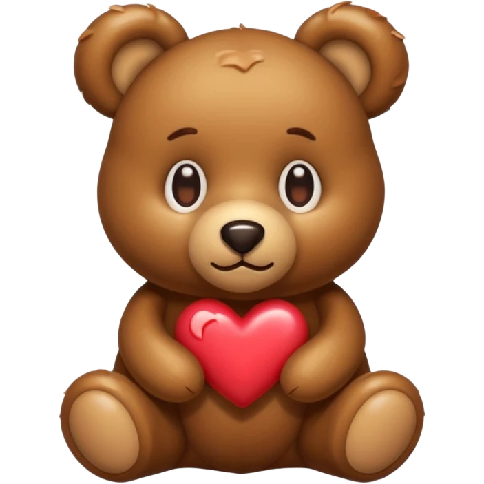 sticky teddy bear with heart-shaped eyes emoji