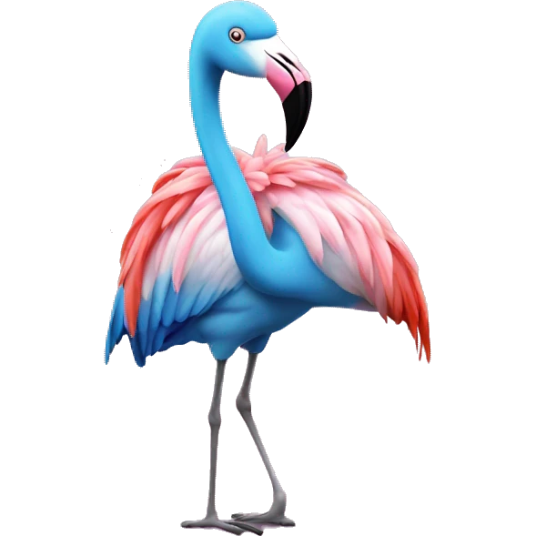 Flamingo in the shape of Florida  emoji