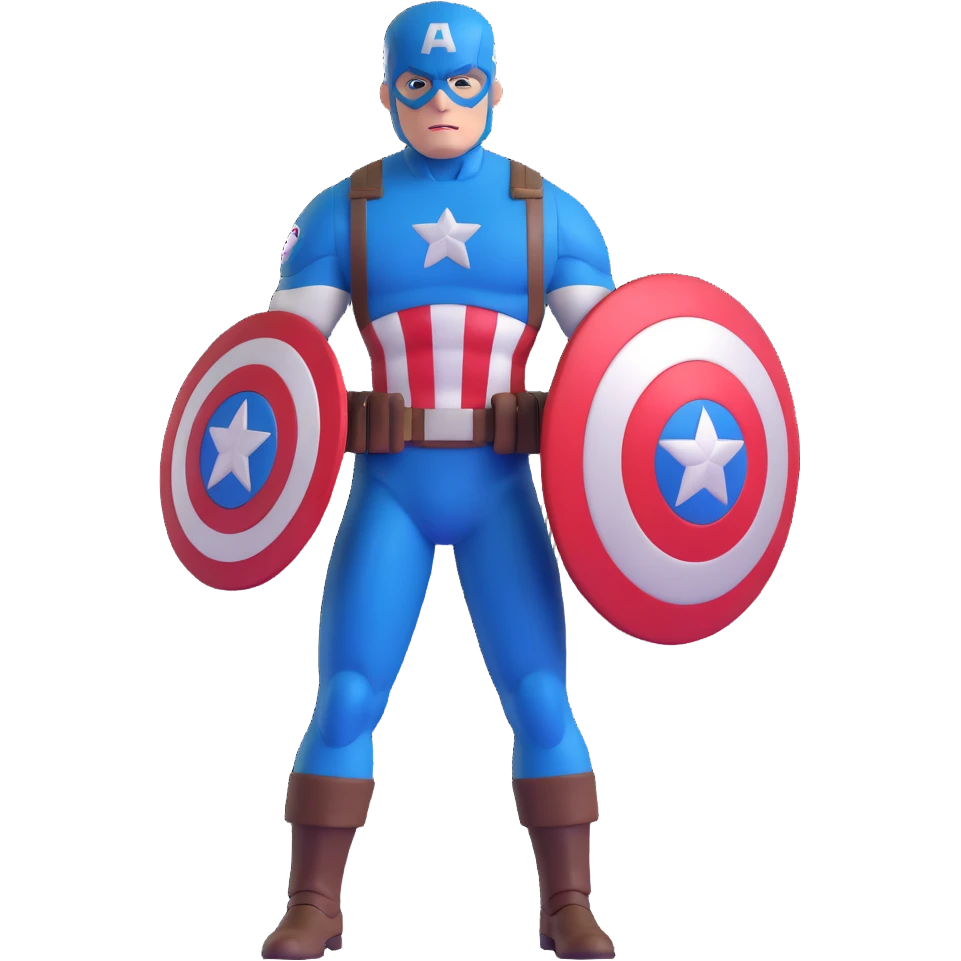 Captain America superhero with shield emoji