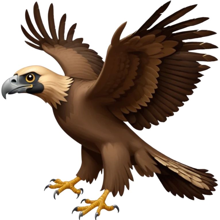 vulture fighting a hawk but cartoonsiha and the vulture and hawk should look distinct from one another emoji